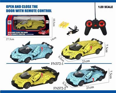 1:24裂纹遥控一键开门仿真跑车 - OBL890746