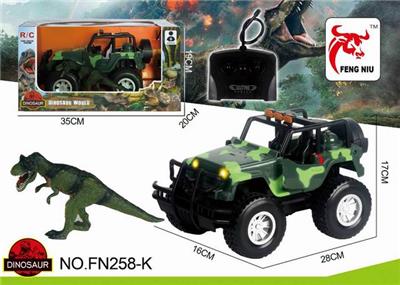 1:14 遥控 迷彩吉普车 车门可手动开关 带灯 前进 后退 左转 右转 停止 - OBL890819