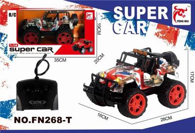 1:14 遥控 涂鸦吉普车 车门可手动开关 带灯 前进 后退 左转 右转 停止 - OBL890820