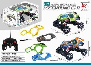 1:16DIY可换车壳二款混装六通遥控横移特技车带四闪灯 - OBL890849