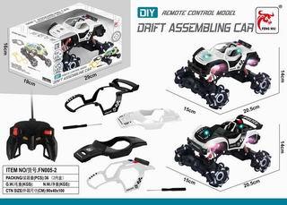 1:16DIY可换车壳二款混装六通遥控横移特技战车带四闪灯 - OBL890851