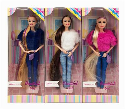 11.5-INCH REAL BODY 9-JOINT LONG HAIR BARBIE - OBL891213