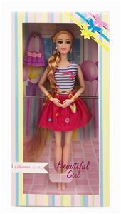 11.5-INCH REAL BODY 9-JOINT LONG BRAIDED BARBIE - OBL891222