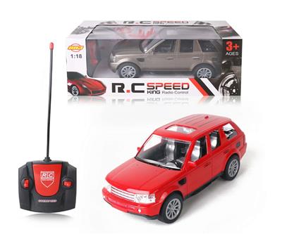 1:18四通仿真明窗路虎遥控车带前灯不包电（红.棕）27MHZ - OBL892043