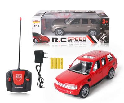 1:18四通仿真明窗路虎遥控车带前灯 包电（红.棕）27MHZ - OBL892044