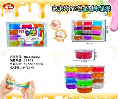 SLIM 12 COLOR CHRISTMAS CRYSTAL CLAY - OBL892322