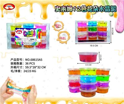 SLIM 12 COLOR FLOWER CRYSTAL CLAY - OBL892324