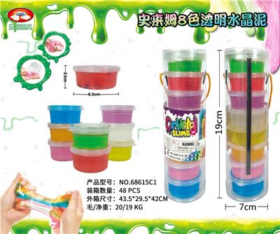 SLIM 8 COLOR TRANSPARENT CRYSTAL CLAY - OBL892340