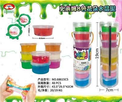SLIM 8-COLOR FLOWER CRYSTAL CLAY - OBL892344