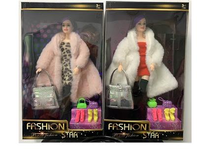 HIGH GRADE 11.5 INCH SOLID 12 JOINT FUR COAT BARBIE DOLL - OBL892628