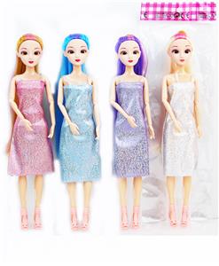 11.5 30CM 11 JOINT REAL BODY 3D REAL EYE COLOR DRESS BARBIE DOLL - OBL892884