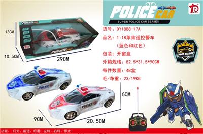 1:18莱肯遥控警车带灯光不包电 - OBL892942