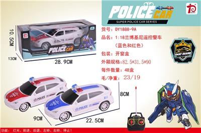 1:18兰博基尼遥控警车带灯光不包电 - OBL892943