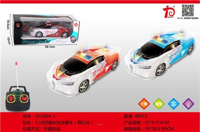 英文1:18布加迪遥控警车带灯光（四通）不包电 - OBL892945