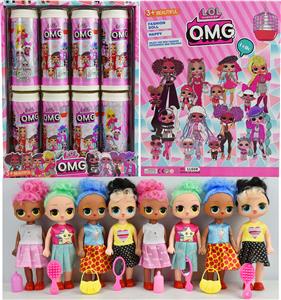 6 INCH LIVE HAND HAIR SURPRISE DOLL WITH RANDOM ACCESSORIES PACK MIRROR 4 COKE BOTTLE 8PCS - OBL893176