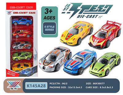 1: 50 ALLOY RETURN RACING CAR (5 PIECES) - OBL893384