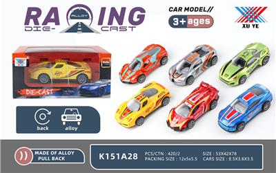 1: 50 ALLOY RETURN FORCE CAR MODEL (1 SET) - OBL893385