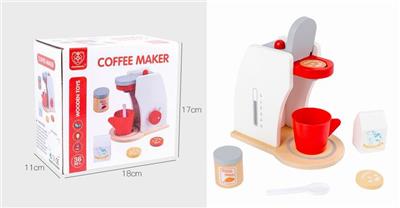 WOODEN SIMULATION COFFEE MACHINE - OBL893424