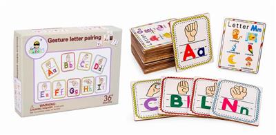 WOODEN GESTURE LETTERS PAIR PUZZLES - OBL893448