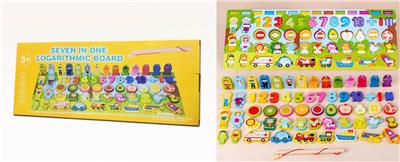 WOODEN NUMBER LETTER RECOGNITION CARD - OBL893449
