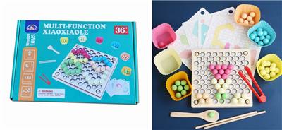 WOODEN PUZZLE WITH BEADS - OBL893466
