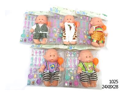 10 INCH CARTOON ENAMEL DOLL WITH ACCESSORIES - OBL893553