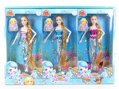 HIGH-END 11.5-INCH 12-JOINT REAL MERMAID-THEMED LONG-HAIRED PRINCESS BARBIE - OBL893776