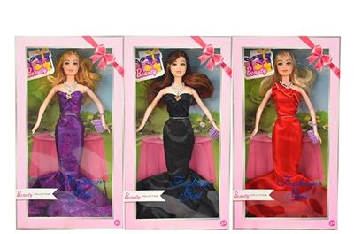 11.5-INCH SOLID 6 JOINT FISHTAIL DRESS BARBIE WITH HANDBAG - OBL893786