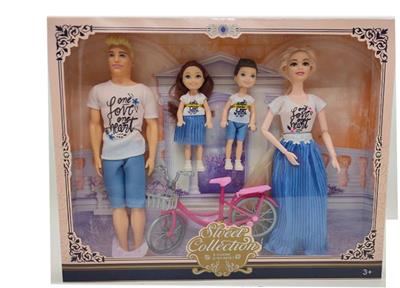 (FOUR-PERSON PARENT-CHILD) 11.5 INCH SOLID 12 JOINT WOMEN 11.5 INCH 6 JOINT REAL MAN 2 5.5 INCH SOLID BARBIE - OBL893815