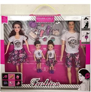 (FOUR-PERSON PARENT-CHILD DRESS) 11.5 INCH SOLID 12 JOINT MEN 11.5 INCH SOLID 6 JOINT WOMEN 2 5.5 INCH SOLID BARBIE - OBL893820