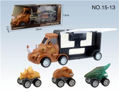 RHINOCEROS STORAGE CAR AND DINOSAUR RECOIL CAR 3 - OBL894556