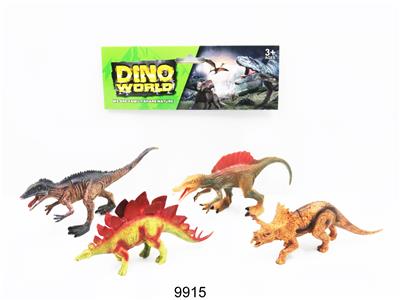 FOUR 6-INCH PAINTED DINOSAURS - OBL894622