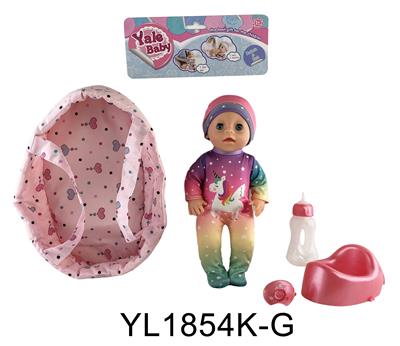 30厘米娃娃带喝水尿尿功能摇篮系列 - OBL896886