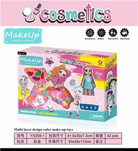 GIRL DIY THREE LAYERS OF MAKEUP WITH DOLLS - OBL897214
