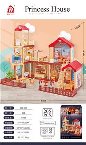 自装别墅屋带灯光+6寸芭比2只 - OBL897378