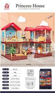 自装别墅屋带灯光+6寸芭比2只 - OBL897385