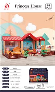 自装别墅屋带灯光+6寸芭比1只 - OBL897395