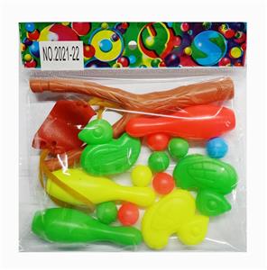 SLINGSHOT WITH BOWLING, DUCKS, BALLS - OBL897411