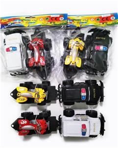 SOLID COLOR INERTIA POLICE CAR TOWING BEACH MOTORCYCLE - OBL897502