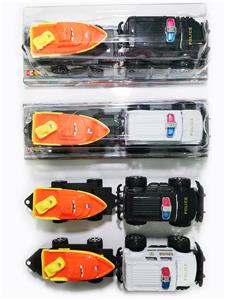 SOLID COLOR INERTIA POLICE CAR TOWING FORCE BOAT - OBL897514
