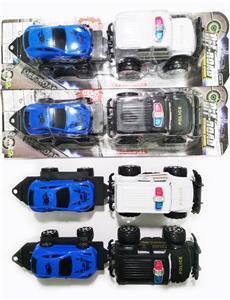 SOLID COLOR INERTIAL POLICE CAR TOWING SLIDING CAR - OBL897522