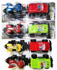 SOLID COLOR INERTIA POLICE CAR TOWING BEACH MOTORCYCLE - OBL897525