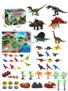 58Pcs puzzle scene dinosaur diy set with map - OBL898679