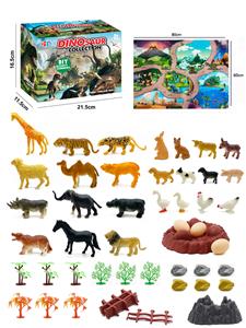 51Pcs puzzle scene animal diy set with map - OBL898682