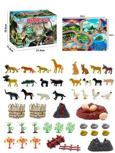 56Pcs puzzle scene animal diy set with map - OBL898683