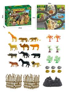 30Pcs puzzle scene animal diy set with non woven map - OBL898699