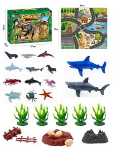 31Pcs puzzle scene ocean diy set with non woven map - OBL898705