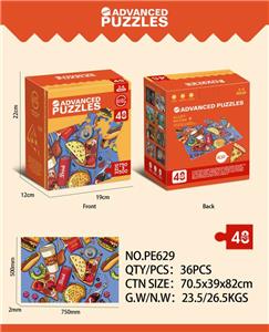 48 PIECES OF DELICIOUS FOOD PUZZLE - OBL898740