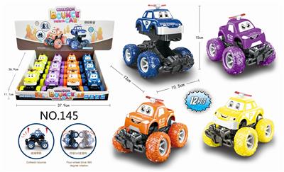 INERTIAL COLLISION BURSTS POLICE CAR - OBL898794