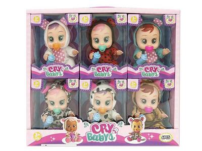 6寸搪胶哭泣娃娃带流眼泪功能 - OBL898996